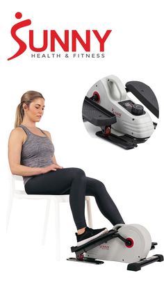 a woman sitting on top of a stationary rowing machine