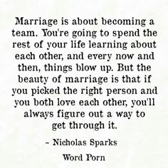 a quote from nicholas sparks about marriage