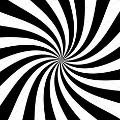 an abstract black and white background with a spiral design in the center, as well as stripes