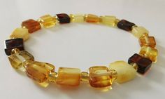 Vintage Genuine Baltic Amber Multicolor Beads Stretch Bracelet  #Handmade #Beaded Beaded Stretch Bracelet, Bracelet Handmade, Baltic Amber, Stretch Bracelet, Stretch Bracelets, Mens Bracelet, Amber, Beaded Bracelets, Bracelet