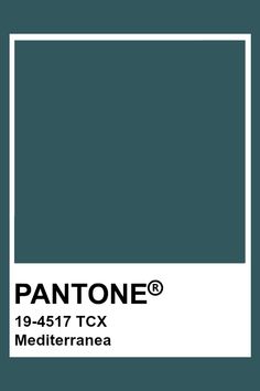 pantone's logo with the words, 1917 - 1971 tcx mediterraneana