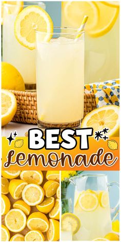 the best lemonade recipe is made with fresh squeezed lemons and served in glasses