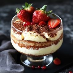 Tiramisu fraise limoncello Ingrédients : Pour la base : 200 g de biscuits à la cuillère 100 ml de limoncello 200 g de fraises fraîches, coupées en tranches Pour la crème mascarpone : 250 g de mascarpone 200 ml de crème liquide entière 50 g de sucre glace 1 cuillère à café d’extrait de vanille Le zeste d’un citron Pour la décoration : Fraises fraîches Zeste de citron Instructions : Préparer la crème mascarpone : Dans un grand bol, fouettez la crème liquide avec le sucre glace jusqu’à obtenir u... Trifle Dessert Recipes, Tiramisu Dessert, Trifle Desserts, Trifle, Biscuits, Dessert Recipes, Desert Recipes