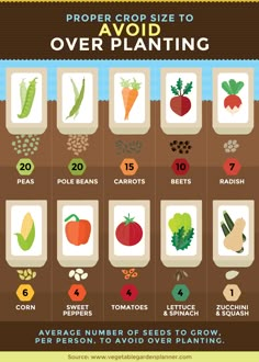 an info poster showing the proper steps to avoid cropping from growing vegetables and fruits