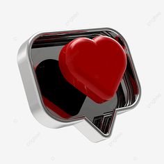 a red heart sitting on top of a metal object