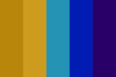 an image of a color palette with different colors and shapes on it, including blue, yellow