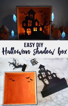 easy diy halloween shadow box for kids to make