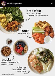 Daily Meal Plan Healthy, Egg Sweet Potato, Snacks Pretzels, Healthy Daily Meals, Keto Meal Ideas, Pretzels Chocolate, Spinach Breakfast, Potato Spinach