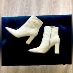 Never Worn. Great Condition! I Love Them And B/C Of My Plantar Fasciitis I Am Not Able To Wear. Versatile White That I Like To Call A “Winter White” But Can Go With Anything. Jeans, Skirts, Shorts Cream Fitted Almond Toe Boots, Cream Almond Toe Fitted Boots, White Medium Width Closed Toe Heeled Boots, Cream Pointed Toe Fitted Boots, Classic Cream Round Toe Boots, Fitted Cream Boots With Pointed Toe, Chic White Closed Toe Heeled Boots, Fitted Cream Pointed Toe Boots, Cream Fitted Heels For Fall