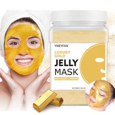 PRICES MAY VARY. 🥇[GOLD JELLY MASK POWDER] - YMEYFAN's Crystal Gold Hydrogel Mask Powder has added gold powder. Gold is known to have anti-aging properties, as it can help to stimulate collagen production and improve skin elasticity. We care about your skin. This hydrogel mask powder is made up of skin-friendly natural ingredients, No Preservatives, Paraben Free, No Mineral Oil, Cruelty-Free. 🌟[ANTI-AGING & FIRMING] - Gold Jelly Mask improves fine lines and firmness in addition to anti-aging. Hydro Jelly Mask, Jelly Face Mask, Hydrogel Mask, Esthetician Supplies, Face Mask Skin Care, Jelly Mask, Mask Powder, Good Introduction, Skin Care Face Mask