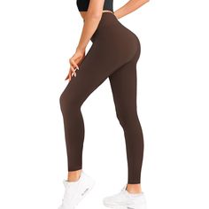 PRICES MAY VARY. SOFT FABRIC, PROVIDING EXTRA COMFORT FEELING - Our Leggings for Women Pack are made of 90% Polyester and 10% Spandex. 100% opaque fabric and no side seam design are more comfortable. PREMIUM STRETCHY WOMENS LEGGINGS - The super stretchy fabric will give you an ample amount of coverage to wrap around buttocks, safely caress every inch of your skin.You will always enjoy the feeling of softness and comfort as our Yoga Pantsfitting your every move when walking or running. CLASSICAL Chocolate Brown Leggings, Dark Brown Leggings, Slim Yoga, Winter Wishlist, Disney World Outfits, Brown Leggings, Body Contour, Buttery Soft Leggings, Womens Leggings