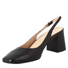 Elegant pointed toe women's pumps
Full grain leather

Buckle closure
7 cm heel
Rubber sole
Made in Italy

Composition:
 Upper: 100% Leather
 Lining: 100% Leather
 Bottom: Rubber
 Insole: 100% Leather Black Slingback Pumps With 4-inch Heel For Business, Business Slingback Pumps With 4-inch Heel, Black Leather Slingback Pumps With Deep Heel Cup, Leather High Heel Slingback Pumps For Business, Business Slingback Pumps With Sculpted Heel And Ankle Strap, Elegant Leather Slingback Sandals With Reinforced Heel, Slingback Pumps With Sculpted Heel For Work, Pointed Toe Slingback Pumps For Business, Business Slingback Pumps With Sculpted Heel And Almond Toe