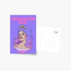 Get my art printed on awesome products. Support me at Redbubble #RBandME: https://www.redbubble.com/i/postcard/Condragulations-Queen-by-RulesofContempt/167369228.V7PMD?asc=u