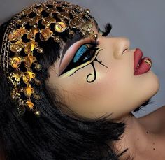 Egyptian Goddess Makeup, Mummy Halloween Makeup, Ancient Egyptian Makeup, Cleopatra Halloween Makeup, Cleopatra Halloween Costume