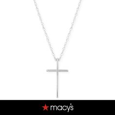 in stock Classic Cross Clavicle Chain Necklace, Tarnish Resistant White Gold Cross Jewelry, Sterling Silver Cross Fine Jewelry, Fine Jewelry Sterling Silver Cross, Timeless White Gold Cross Necklace, Tarnish Resistant Sterling Silver Cross Jewelry, Classic Clavicle Chain Necklace With Cross Pendant, Classic Cross Pendant Clavicle Necklace, Timeless Sterling Silver Cross Pendant Necklace