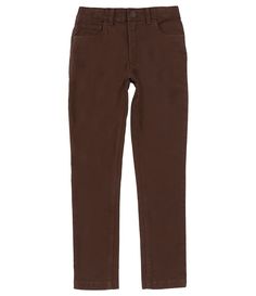 From Class Club&#x2C; these pants feature:Stretch twill fabric Mid riseFlat front silhouetteFront button/ zip closureStraight hemCotton/polyester/spandexMachine wash/ tumble dryImported. Dark Brown Pants, Conservative Outfits, Family Beach Portraits, All American Boy, Beach Portraits, Brown Pants, Family Beach, Twill Pants, Twill Fabric