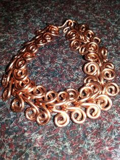 Unique handmade exclusive artistic bracelet with copper wire Bijoux Fil Aluminium, Handmade Wire Jewelry, Wire Wrapped Jewelry, Chain Link Bracelet, Copper Wire, Wire Jewelry, Link Bracelets, Chain Link, Cuff Bracelets