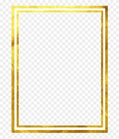 a gold frame on a transparent background