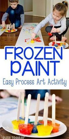 the cover of frozen paint easy process art activity