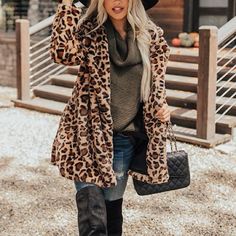 Grab This Leopard Prints Fuzzy Jacket Will Surely Enough To Warm You Up This Fall And Winter Time. It Features An Open Front And A Fuzzy Feels Coat. Soft Faux Fur R Fabric Oversize Fit Coat Fully Lined Lapel Pointed Lines Brown Black Color Lined Non Stretch Open Front Brand New Boutique Item Bust- S-38/22” Long M- Bust-40 /22.5” Long L- Bust 42”/23” Long Leopard Prints, Fitted Coat, Teddy Coat, Faux Fur Jacket, Faux Fur Coat, Winter Time, Fall And Winter, Oversized Fits, Black Color