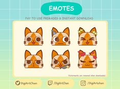 the emotes sticker pack is shown in this screenshote screen shot