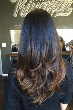 Long Layered Haircuts, Long Layers, Dark Brown Hair, Long Hair Cuts, Layered Haircuts, Layered Hair