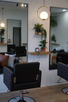 the salon is clean and ready to be used for hairdresser's work