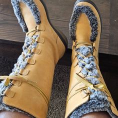 Brand New. Size 7. Timberland Tall Boots With Faux Fur Lining. Tie Up Plaid Timberland Boots, Tall Timberland Boots, Timberland Women, Timberlands Shoes, Timberlands Women, Timberland Shoes, Shoe Art, Shoes Brand, Tall Boots