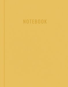 a yellow notebook with the word notebook written on it