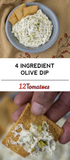 the four ingredients in this dip are shown