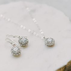 The Lauren Necklace Honey Photography, Bridesmaids Gift Sets, Hope Necklace, Clasp Necklace, Silver Glass, Wire Earrings, Rose Gold Necklace, Round Pendant, Bridesmaid Jewelry