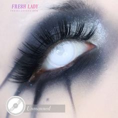 Crazy Contact Lenses, White Contacts Halloween, Halloween Fantasia, White Contact Lenses, Color Contacts For Halloween, Ghost Makeup, Contacts Lenses, Tears Art, Halloween Contact Lenses