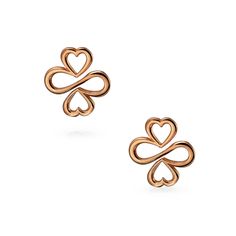 AYLLU's sterling silver stud earrings symbolize love, luck, and unity. Featuring two hearts and an infinity forming a clover. A reminder of our global community. Packaged in handcrafted gift boxes with a story pamphlet. Rose Gold Sterling Silver Heart Earrings For Mother's Day, Sterling Silver Earrings For Mother's Day Anniversary, Sterling Silver Earrings For Anniversary, Sterling Silver Earrings For Anniversary And Mother's Day, Rose Gold Double Heart Earrings For Mother's Day, Valentine's Day Heart Earrings For Anniversary Gift, Rose Gold Heart Earrings For Gift, Hypoallergenic Infinity Earrings For Gift, Elegant Personalized Heart Earrings For Gift