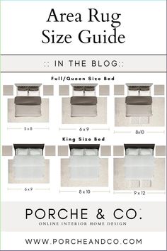 the area rug size guide in the blog