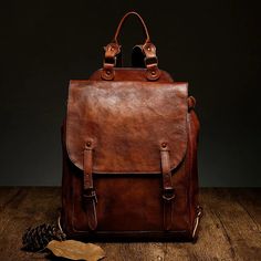 Leather Backed Backpack For Everyday Use, Leather Rectangular Backpack For Everyday Carry, Travel Backpack With Vegetable Tanned Leather And Leather Lining, Brown Leather Backpack With Large Capacity, Brown Vegetable Tanned Leather Backpack For Travel, Vegetable Tanned Leather Backpack For Travel, Rectangular Vegetable Tanned Leather Backpack For Travel, Vegetable Tanned Leather Travel Backpack, Men's Backpack