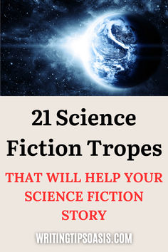 Image of lit up planet and title of pin which is 21 science fiction tropes that will help your science fiction story. Fiction Tropes, Fiction Stories, Popular Science, Science Fiction, Science