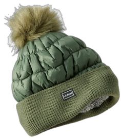 Nylon Hats For Outdoor, Solid Nylon Hat For Outdoor, Casual Nylon Winter Hat, Casual Green Windproof Hat, Waterproof Winter Hats For Outdoor Activities, Outdoor Hat With Fleece Lining, Warm Green Hat For Outdoor, Green Winter Hat For Outdoor, Green Winter Outdoor Hat