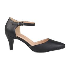 Step into chic style with the ankle strap comfort sole pumps by Journee Collection. These high-heels have premium faux leather uppers with almond-shaped toes. Dainty ankle straps and small stiletto heels complete the styleFeatures: Lightweight, ComfortShoe Heel Height: 2 1/2 InchesUpper/Outer Base Material: 100% PolyuretheneShoe Lining Material: SyntheticSole Material Content: 100% PolyurethaneToe Type: Pointed Toe, Closed ToeShoe Strap Type: Ankle StrapCare: Spot CleanHeel Style: Stiletto Heel… Let You Go, Almond Shaped, Pumps Heels Stilettos, Shoes Pumps, Journee Collection, Heel Pumps, Ankle Straps, Stiletto Heel, Pumps Heels