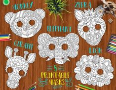 the printable masks are for adults and children to color