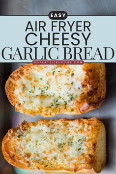 Learn how to make air fryer cheesy garlic bread with these easy steps and simple ingredients. It’s a delicious and perfect side dish for pasta, salads, and soup that’s made with just five ingredients plus salt! Dip it in your favorite marinara sauce. Air Fryer Garlic Bread, Air Fryer Bread, Pasta Side Dishes, Cheesy Garlic Bread, Garlic Bread, Quick Snacks, Perfect Side Dish, Easy Homemade, Homemade Bread