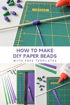 how to make diy paper beads with free templates