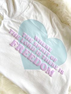 Freedom Christian Unisex Tee — Child of God Co. Cricut Crewneck, Tshirt Print Ideas Graphic Tees, Christian Apperal, Buttercup Quotes, Christian Clothing Brand, Jesus Clothes, Trending Tees, Christian Shirts Designs, Christian Journaling