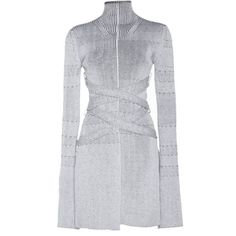 Grey Proenza Schouler Rib-Knit Lightweight Sweater With Mock Neck And Bandage Buckle Accents At Waist. Estimated Item Measurements Bust: 26" Length: 29" Waist: 22" Color: Grey Fabric: 70% Viscose, 20% Wool, 10% Polyester Size S Fitted Textured Knit V-neck Outerwear, Designer Long Sleeve Tops For Winter, Designer Long Sleeve Winter Tops, Fitted Turtleneck Cardigan With Textured Knit, Fitted Ribbed Turtleneck Cardigan, Designer Fitted Cardigan For Spring, Elegant Fitted Turtleneck Cardigan, Fitted Textured Knit Long Sleeve Sweater, Designer Long Sleeve Jacquard Knit Top