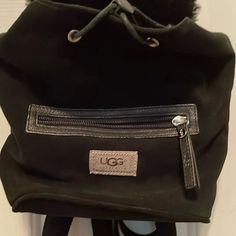 Ugg Shearling & Suede Backpack. Never Used, Black Inside And Outside. Zipper Pocket Inside And Outside With Tan Ugg Monogram, Pull String Closure, Adjustable Straps. 9” Deep, 7” Long, 4” Wide. Ugg Shearling, Ugg Bag, Suede Backpack, Ugg Black, Inside And Outside, Womens Uggs, Inside Pocket, Zipper Pocket