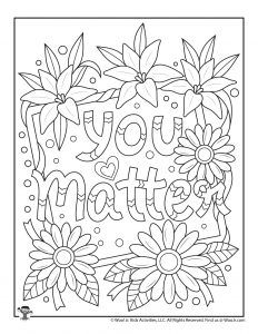 a coloring page with flowers and the words joy to you