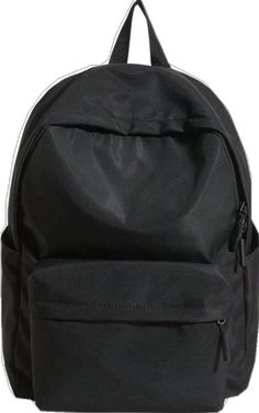 Classic Black Backpack For Daily Use, Classic School Backpack With Large Capacity, Classic Large Capacity Backpack For School, Classic Large Capacity School Backpack, Everyday Casual Backpack, Casual Solid Color Everyday Backpack, Casual Everyday Solid Color Backpack, Minimalist School Backpack, Casual Black Everyday Backpack