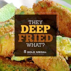 fried food on a plate with the words they deep fried what? and gold medal