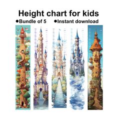 the height chart for children's castle drawings