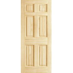 30 in. x 80 in. x 1.375 in. 6 Panel Colonial Double Hip Pine Interior Door Slab - Super Arbor Colonial Doors, 6 Panel Door, Colonial Style Interior, Masonite Interior Doors, Sliding Mirror Closet Doors, Pintu Interior, Interior Design Schools, Pine Interior Doors, Pine Interior