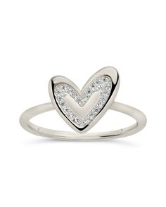 Our Mabel CZ Heart Ring is the perfect accessory for showing your heart some love. This sterling silver ring dazzles with the sweetest little heart, making it an ideal gift for showing someone special how much you care. Go on, show yourself some love — you deserve it! Materials: 14K gold plated sterling silver or sterling silver, cubic zirconia Features: 1.5mm band, 0.4" heart, 1mm CZ stones, Lead & Nickel free Show Yourself, Pearl Chain Necklace, Figaro Chain Necklace, Nail Art Set, Formal Style, Pearl Chain, Cz Stone, Gold Plated Sterling Silver, You Deserve